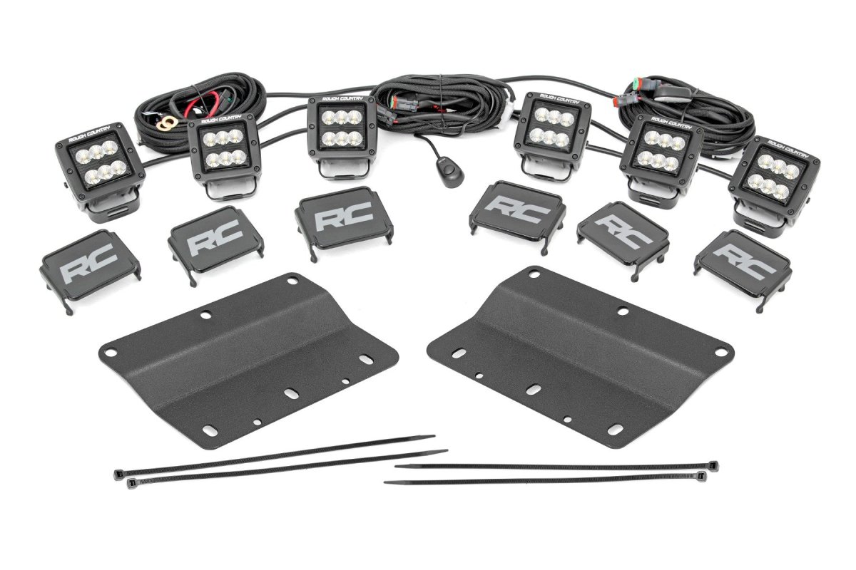 Ford Bronco LED Light Kit - Fog Mount - Rough Country - Triple 2